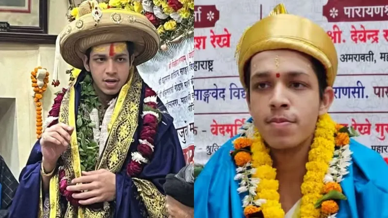 Who is Vedamurthy Mahesh Rekhe who completed Danda Karma Parayanam