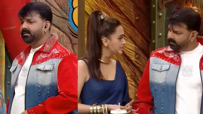 Pawan Singh Flirting in laughter chef season 3 made a thekua watch video