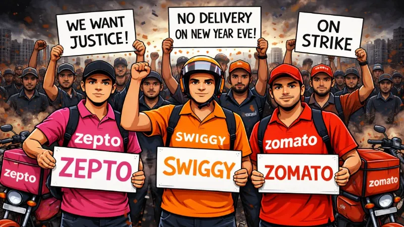 Flop होगी न्यू ईयर पार्टी? गिग वर्कर्स की हड़ताल से घर तक नहीं पहुंचेगा सामान