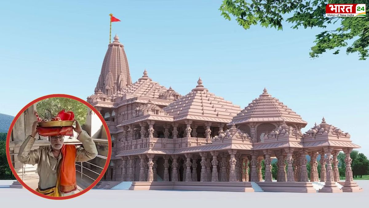 सिर पर सोने की चरण पादुका, 8000 किमी की पदयात्रा; हैदराबाद से अयोध्या के लिए निकला 64 साल का बुजुर्ग रामभक्त