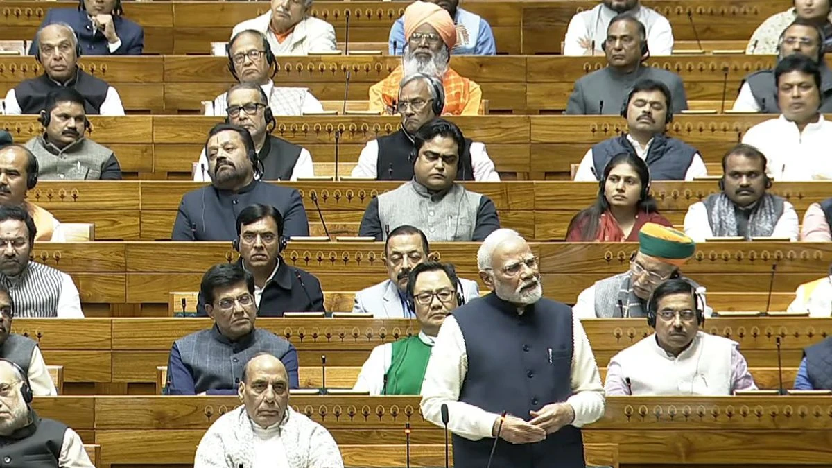 PM Modi in lok sabha gareebi hatao congress