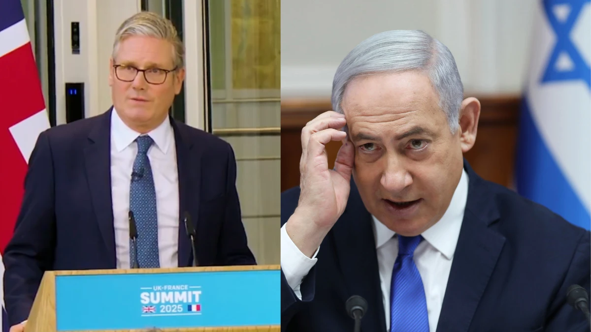 after france britain support palestine as a nation Netanyahu got angry