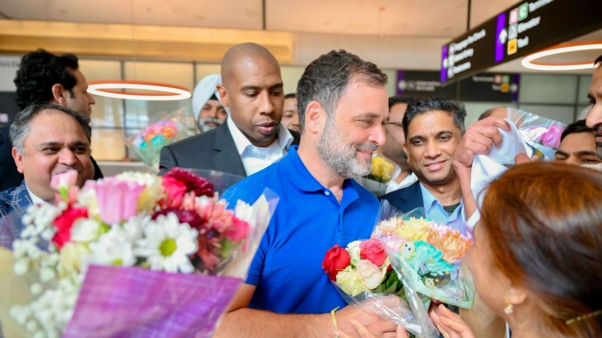 Rahul Gandhi arrives on US tour