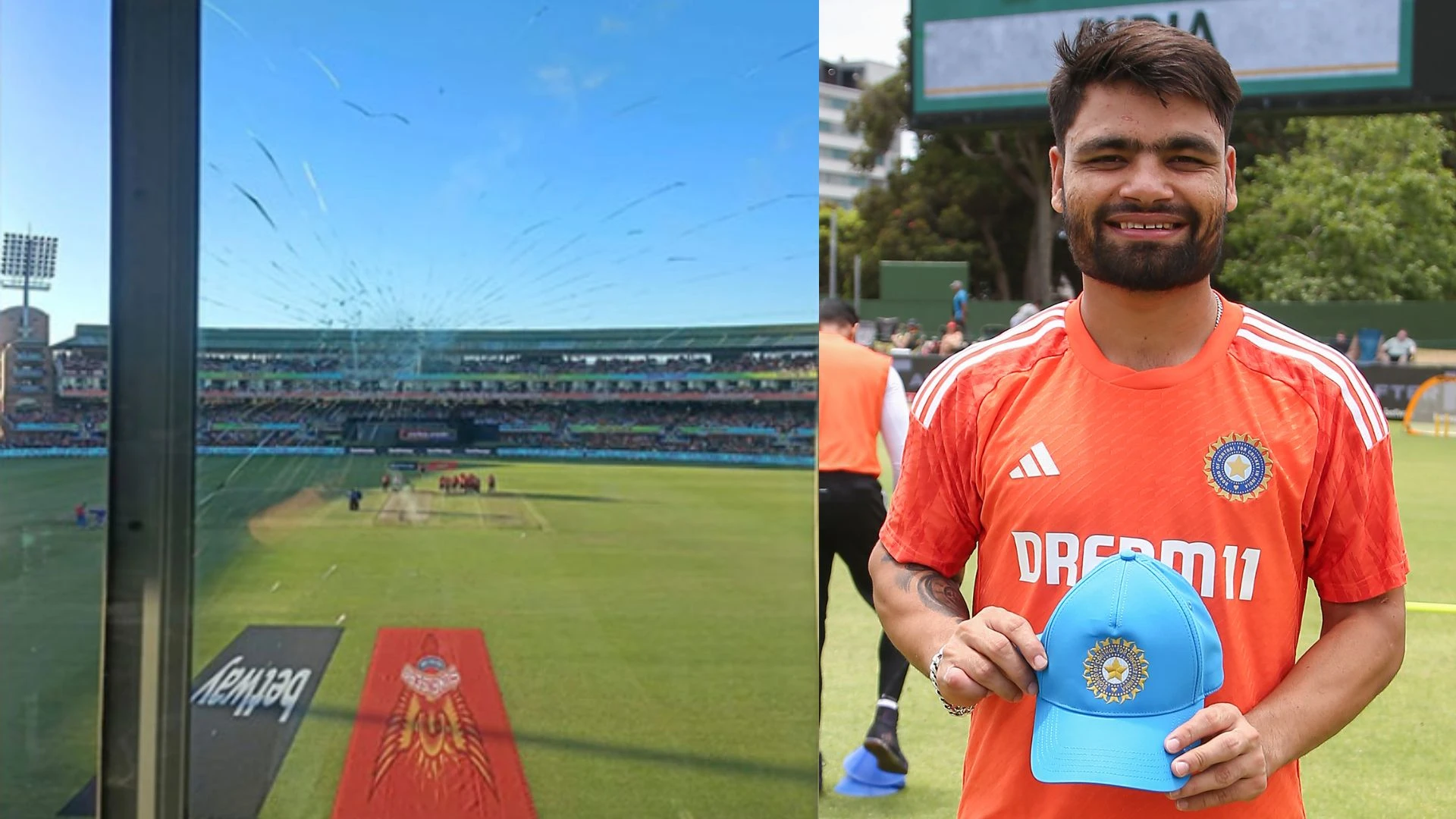 दक्षिण अफ्रीका में रिंकू के छक्के से टूटे 'शीशे पर' स्टेडियम स्टाफ क्यों चाहते हैं बल्लेबाज का सिग्नेचर?