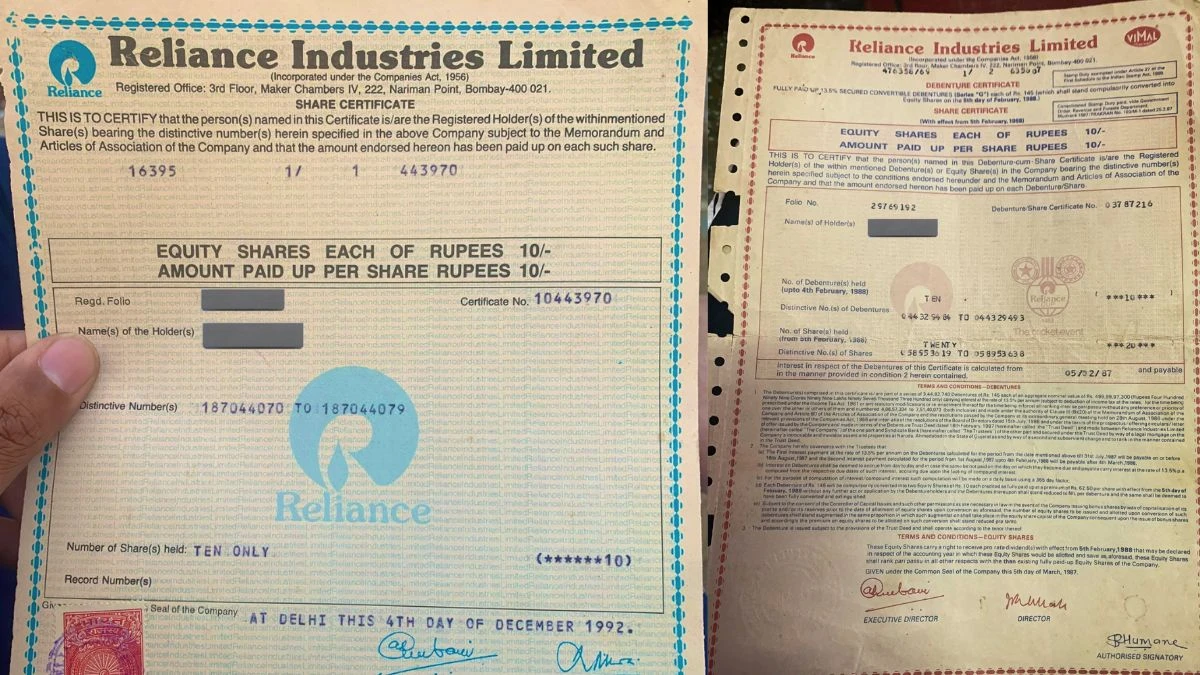 Chandigarh Bought shares for 10 rupees found paper in junk after 37 years