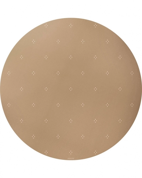 Dotted - Autumn Gold | Round floor mat