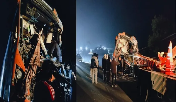 NH-62 पर कोहरे के कारण बस व ट्रक में टक्कर, हादसे में 1 की मौत, 4 अन्य लोग घयाल