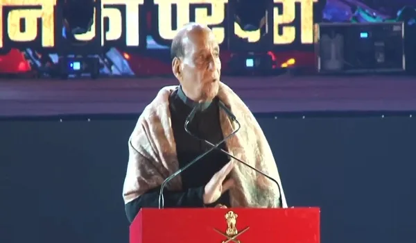 SMS स्टेडियम में शौर्य संध्या का कार्यक्रम : रक्षा मंत्री राजनाथ सिंह बोले- राजस्थान की इस धरती ने शौर्य परंपरा को हमेशा आगे बढ़ाया