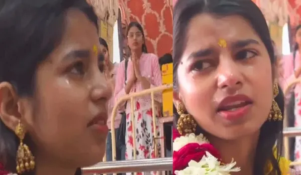 विधायक मैथिली ठाकुर का जयपुर दौरा, आराध्य गोविंददेवजी मंदिर के भजन गाते-गाते भावुक होकर रो पड़ीं लोक गायिका