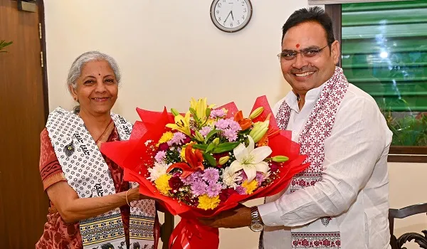 CM भजनलाल शर्मा ने वित्त मंत्री निर्मला सीतारमण से की मुलाकात, राजस्थान के सर्वांगीण विकास एवं आर्थिक प्रगति पर की सकारात्मक चर्चा