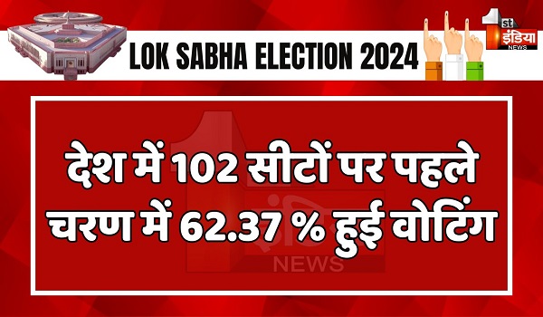 देश में 102 सीटों पर पहले चरण में 62.37 % हुई वोटिंग,  PM मोदी बोले- NDA के समर्थन में हुआ रिकॉर्ड मतदान