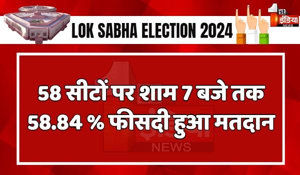 लोकसभा चुनाव के छठे चरण की वोटिंग समाप्त, शाम 7 बजे तक 58.84 फीसदी हुआ मतदान