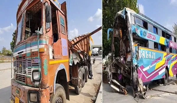 बांसवाड़ा से सूरत जा रही स्लीपर बस ट्रक से टकराई, हादसे में बस चालक सहित 7 लोगों की हुई मौत