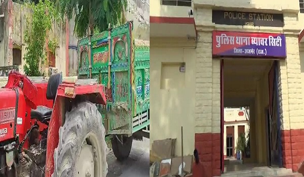 Ajmer: पुलिस ने अवैध बजरी से भरी ट्रैक्टर ट्राली को किया जब्त, चालक गिरफ्तार