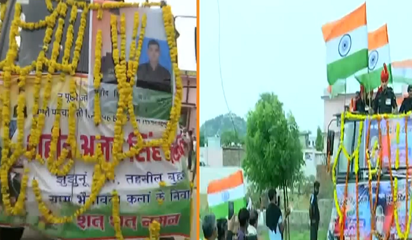 शहीद अजय सिंह और बिजेन्द्र सिंह की पार्थिव देह पहुंची मुरादपुर, सम्मान में निकलेगी तिरंगा यात्रा