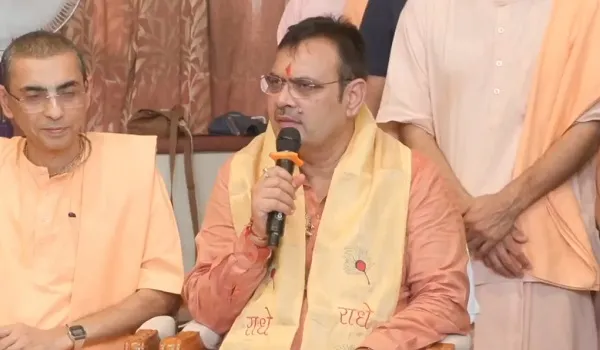 गुप्त वृंदावन धाम में सीएम भजनलाल शर्मा ने किया श्री राधा श्यामसुंदर जी का शिला पूजन, कहा- ये मेरे लिए सौभाग्य की बात