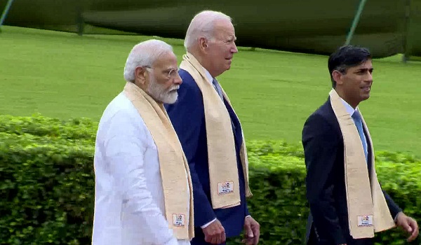 G-20 Summit: अमेरिकी राष्ट्रपति जो बाइडेन और ब्रिटिश पीएम ऋषि सुनक पहुंचे राजघाट, प्रधानमंत्री मोदी ने किया स्वागत