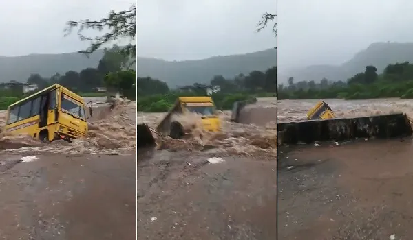 VIDEO: सवाई माधोपुर के निचले इलाकों में भारी बारिश से बाढ़ जैसे हालात, रणथंभौर टाइगर सफारी बंद, स्कूलों में अवकाश, नाले में बहीं बस