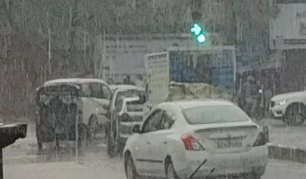 जयपुर के गठवाड़ी में बारिश के साथ करीब 10 मिनट गिरे ओले, 15 अक्टूबर तक राजस्थान में बारिश का अलर्ट