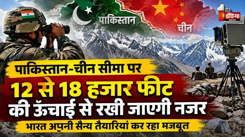 पाकिस्तान-चीन सीमा पर 12 से 18 हजार फीट की ऊंचाई से रखी जाएगी नजर, भारत अपनी सैन्य तैयारियां कर रहा मजबूत