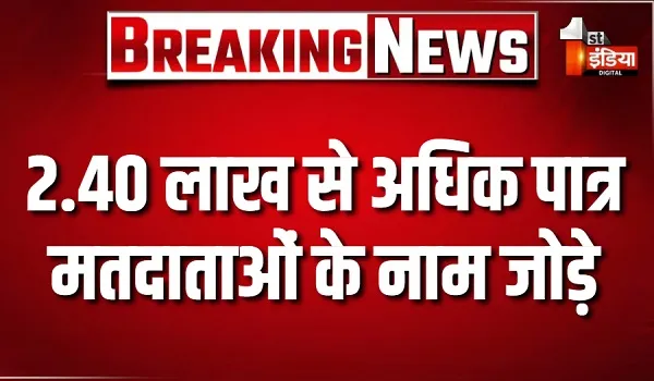 राजस्थान में 2.40 लाख से अधिक पात्र मतदाताओं के नाम जोड़े, अभियान के तहत 18-19 वर्ष आयु वर्ग के युवा को लेकर फोकस