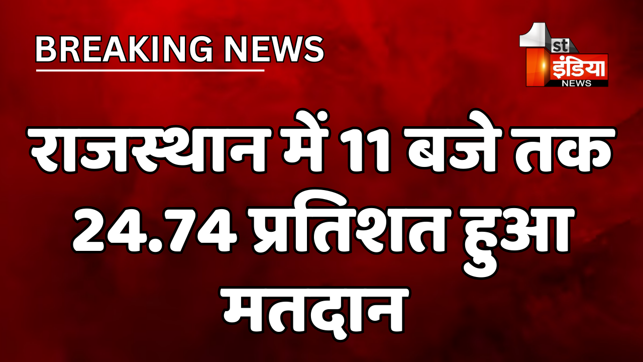 Rajasthan Election 2023: 199 सीटों के लिए वोटिंग जारी, राजस्थान में 11 बजे तक 24.74 प्रतिशत हुआ मतदान, जानिए इन जिलों का हाल