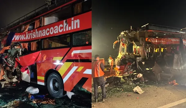 उत्तर प्रदेश के अलीगढ़ में भीषण सड़क हादसा, सवारियों से भरी निजी बस और ट्रक के बीच टक्कर, 5 लोगों की मौत