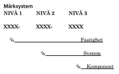 Bild som beskriver nivåerna hierarkiskt i en schematisk figur