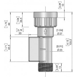 Átfolyás kapcsoló, vertikális Gentech FS-02 3. kép