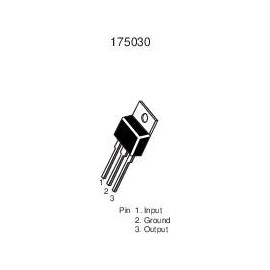 Feszültségszabályzó, 1 A, pozitív, ON Semiconductor MC7824CT, TO-220, 24 V I(out) 1 A 2. kép