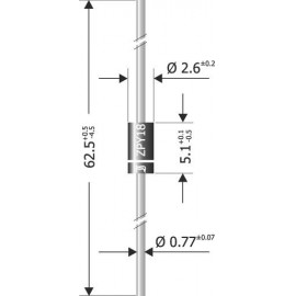 Zener dióda ZPY15 Ház típus (félvezető) DO-41 Diotec Zener feszültség 15 V Teljesítmény (max.) P(TOT 2. kép