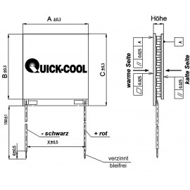 QuickCool HighTech Peltier elem  20x20x4 7mm  3 8V  QC-31-1.4-3.7M 2. kép