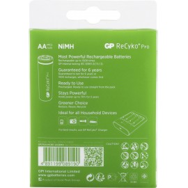 Ceruza akku AA, NiMH, 1,2V 2050 mAh, 4 db, GP ReCyko+ LR06, AA, LR6, AAB4E, AM3, 815, E91, LR6N 6. kép