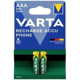 Mikroceruza akku AAA NiMH, 1,2V 800 mAh, 2 db, Varta Phonepower HR3, HR03, UO100557, DC2400, DC2400B