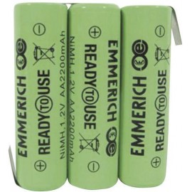 Akkucsomag, ceruza, Emmerich Ready to Use 2200 mAh, 3, ceruza (AA), NiMH, 3.6 V, 1 db, ReadyToUse ce