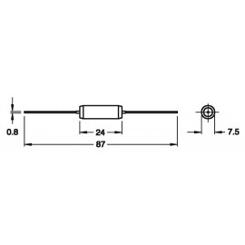 Induktivitás, axiális, 10 µH Fastron MESC-100M-01 2. kép