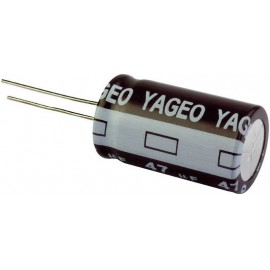 Elektrolit kondenzátor, radiális, álló, 105°C RM 5 mm 680 µF 25 V 20 % Ø 10 x 19 mm Yageo SE025M0680