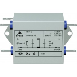 Epcos Hálózati zavarszűrő SIFI B, fokozott csillapítás STANDARD SZŰRŐ, SIFI B, 2X3A 250V 115 - 250 V