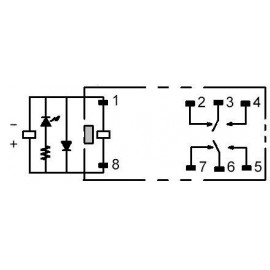 PCB erősáramú relé, G2R-2-SNDI 24 VDC 2. kép