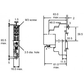 Relé foglalat, csavaros bekötés, Omron P2RF-08E 2. kép