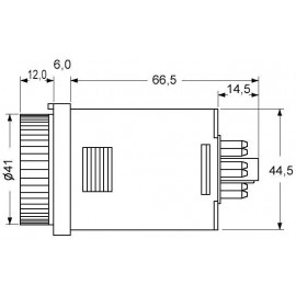 Panasonic multifunkciós időkapcsolórelé, 2 áramkör, 100-240V/AC, 250V/5A, PM4HAHA240J 3. kép