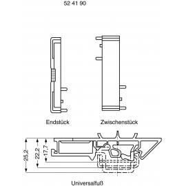 Záró elem 12,8 x 96 mm, műanyag, Wieland 2. kép