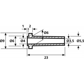 Törésgátló Ø 3,5 mm, PVC, fekete, HellermannTyton HV2213-PVC-BK-N1 2. kép