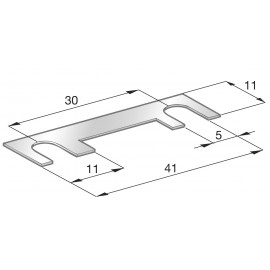 Szalagbiztosíték 40 A, 32 V, 41 x 11 x 0,25 mm, ESKA 341235 2. kép