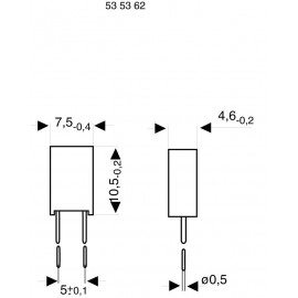 Fojtótekercs, radiális, RM 5 mm 68 µH 1,4 Ω 0,41 A 2. kép