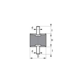 Menetes rezgéscsillapító, fekete, PB Fastener 100730 2. kép