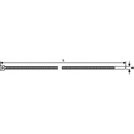 Időjárásálló kábelkötegelő készlet 820 x 8,8 mm, fekete, 25 db, HellermannTyton 111-15460 T150L-W-BK 3. kép