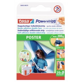 Kétoldalas ragasztó  poszterekhez 16 db  TESA®POWERSTRIPS®