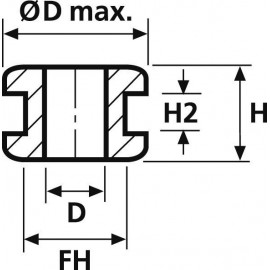 Kábelátvezető gyűrű Ø 6 mm, PVC, fekete, HellermannTyton HV1218-PVC-BK-M1 2. kép