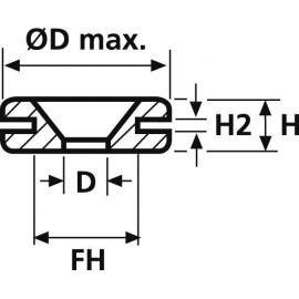 Kábelátvezető gyűrű Ø 5 mm, PVC, fekete, HellermannTyton HV1401-PVC-BK-M1 2. kép